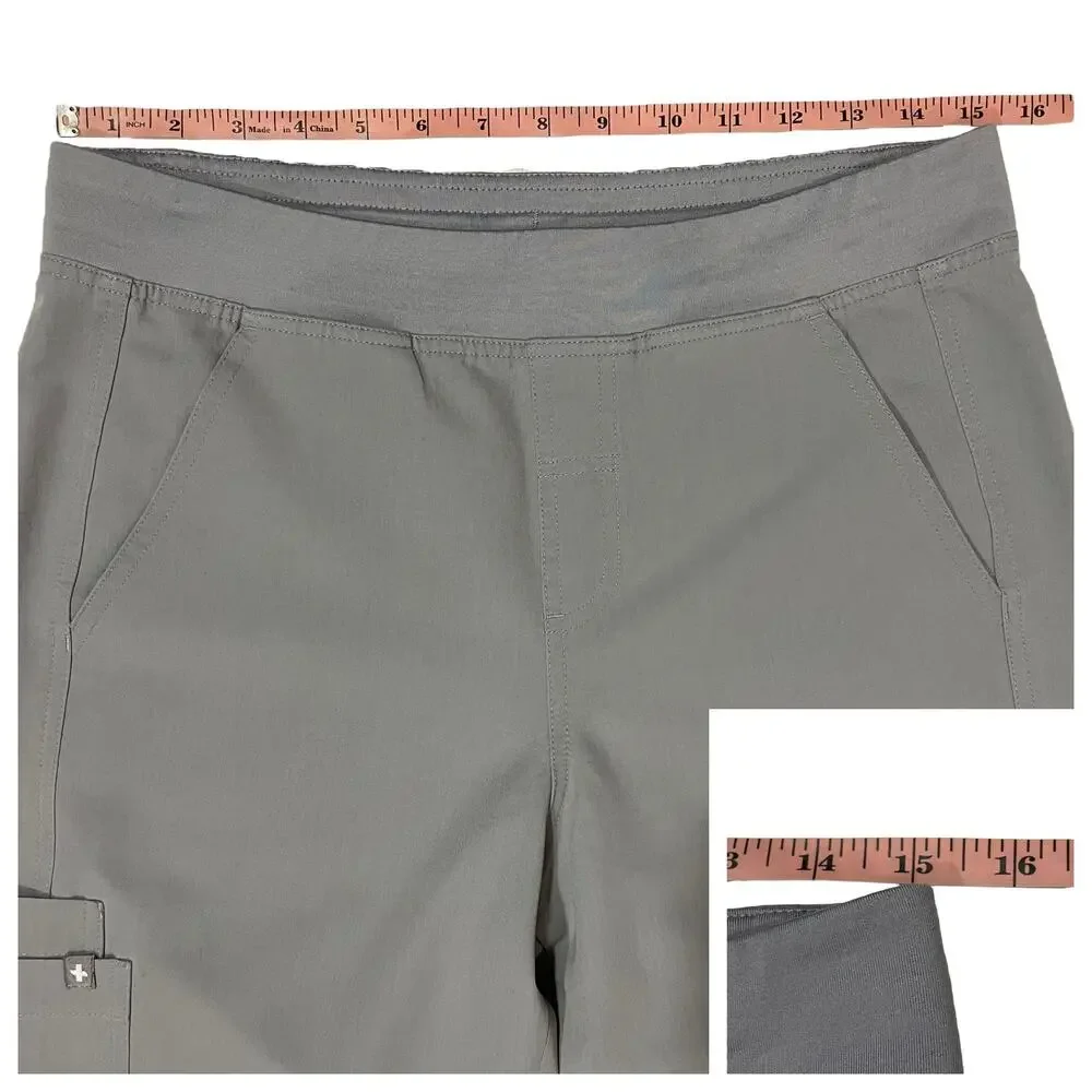 Figs Men's Axim Cargo Scrub Pants - Gray - Small